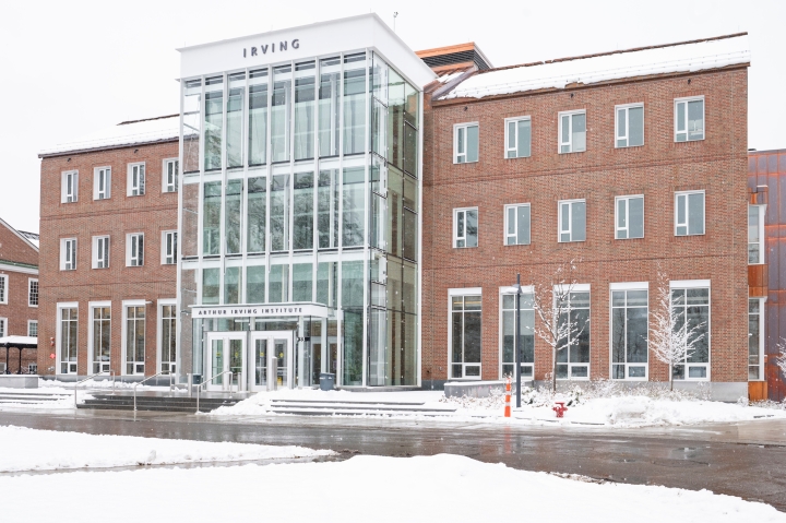 The Irving Institute building during the winter