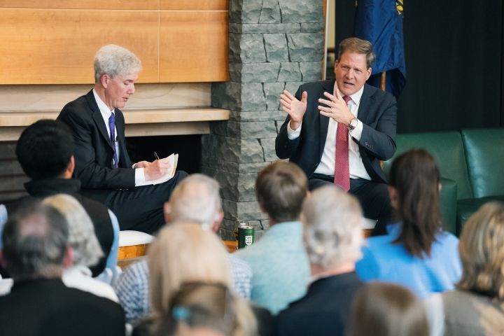 Chris Sununu and Matthew Slaughter, left.