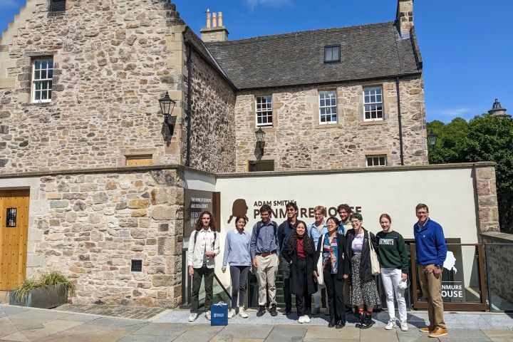 Students at Adam Smith house