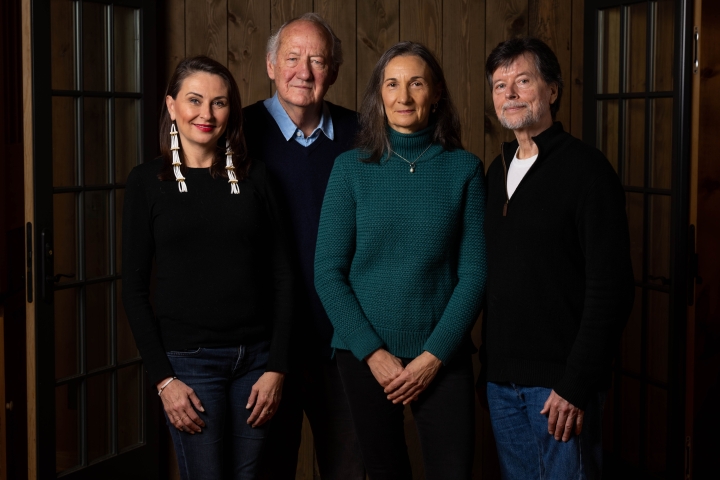 The American Buffalo consulting producer Julianna Brannum, filmmaker Dayton Duncan, producer Julie Dunfey '80, and filmmaker Ken Burns.