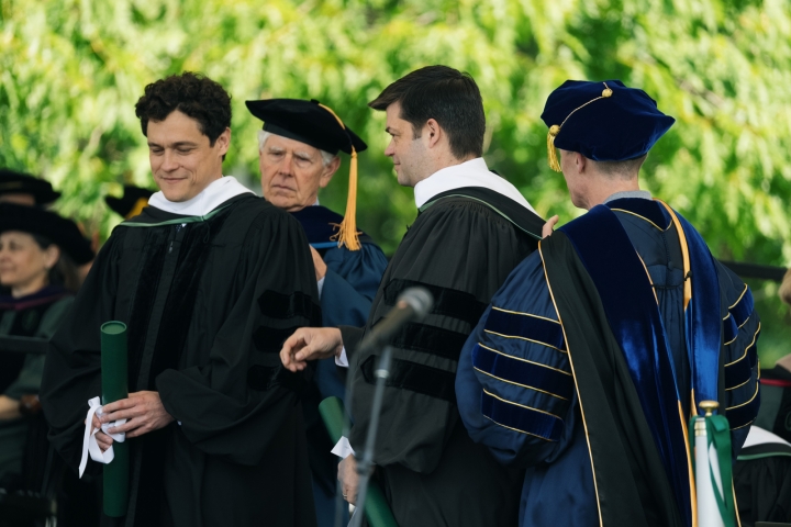 Phil Lord and Chris Miller receive honorary degrees from Dartmouth