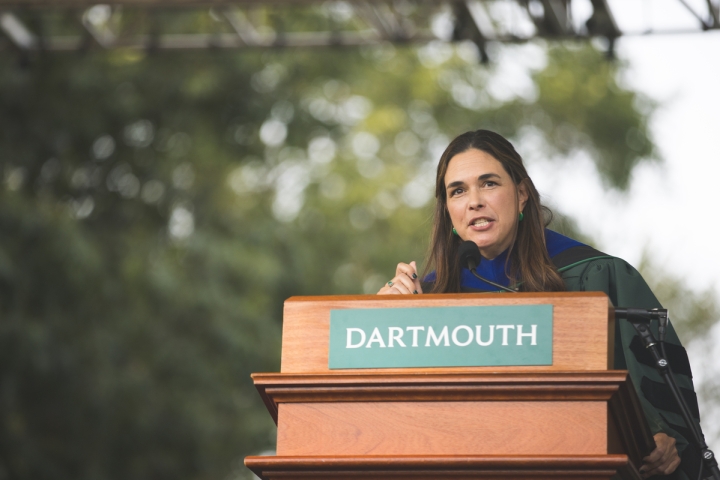 President Sian Leah Beilock delivering her Inaugural Address