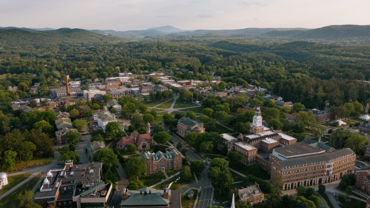 Aerial of Dartmouth campus