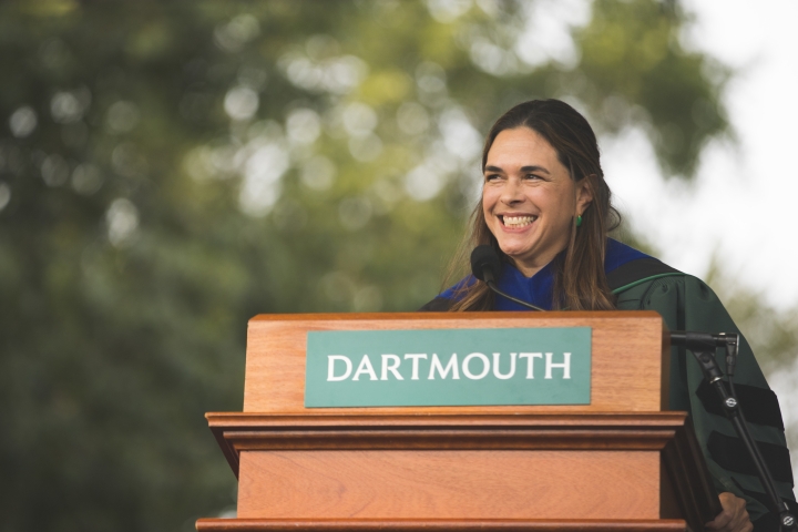 President Sian Leah Beilock at graduation