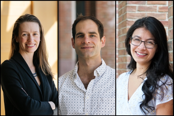 Caroline Robertson, Adam Steel, and Brenda Garcia ’21