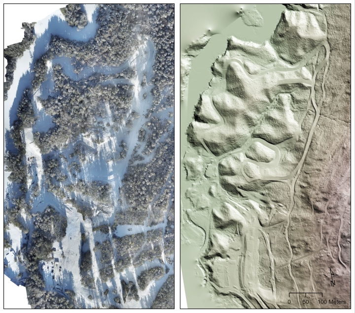 Digital terrain model of Oak Hill
