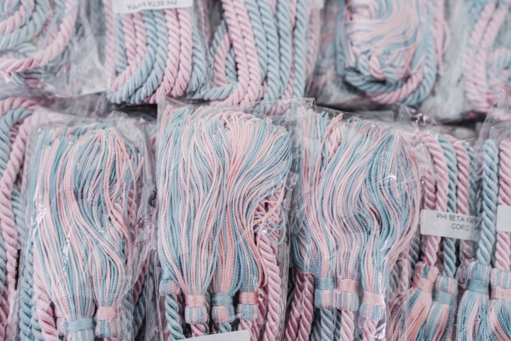 Pink and blue honor cords