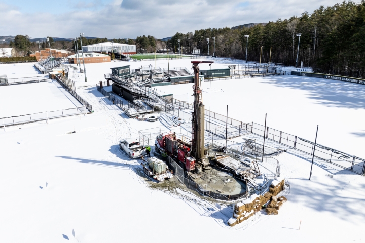 Aerial view of test drilling