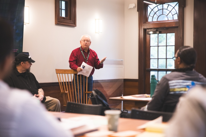 N. Bruce Duthu leading a session