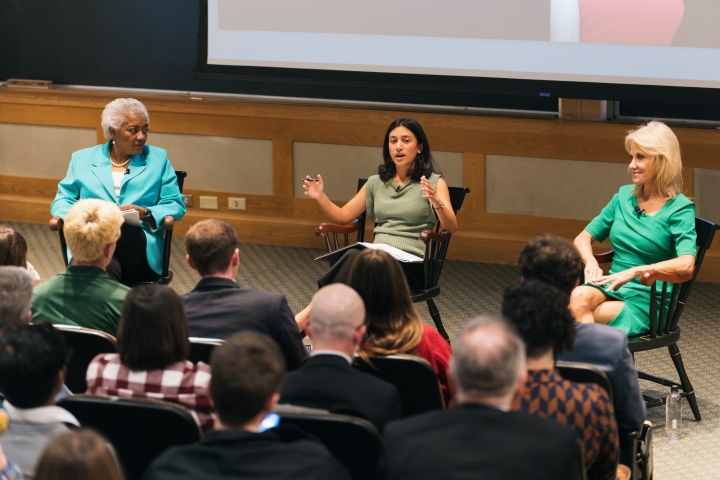 Kavya Nivarthy, Donna Brazile, and Kellyanne Conway