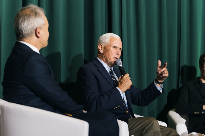 Mike Pence and Russell Muirhead