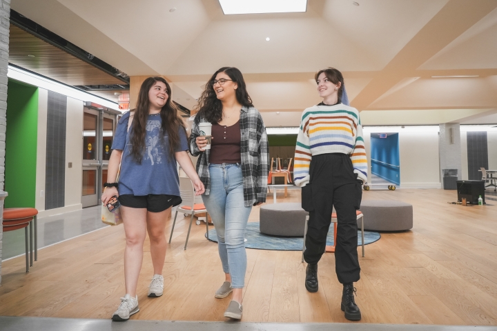 Students walking