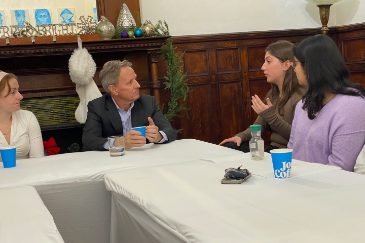 Timothy Geithner, Katherine Gazzini, Mia Steinberg, and Pahal Ahuja