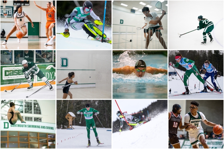 Winter athletes in various sports