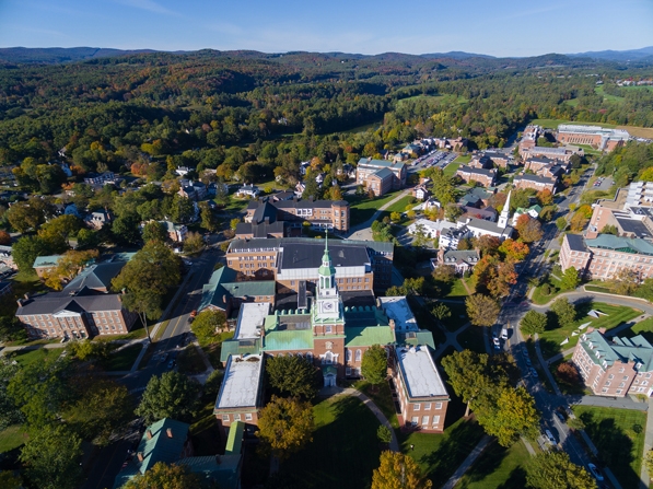 The view from above the Green on an early fall day.