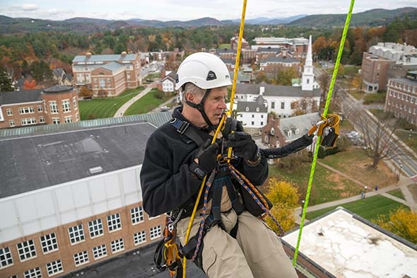 Robert Fulmer on top of Baker tower