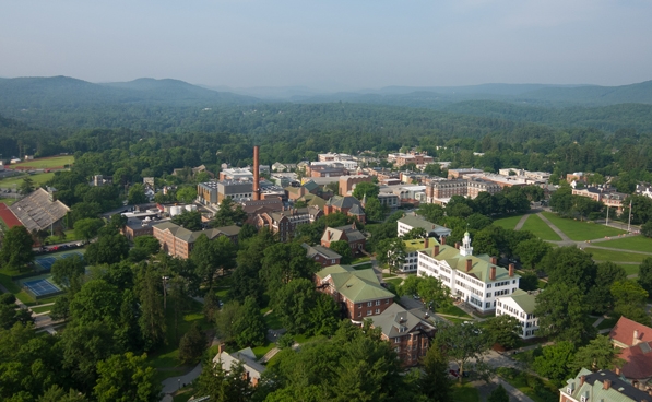 Aerial photo of campus