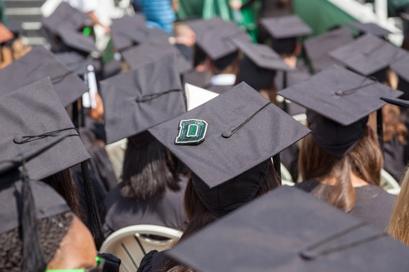 Commencement, Students in Cap and gowns