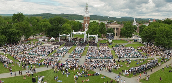 Aerial view view of commencement 2014