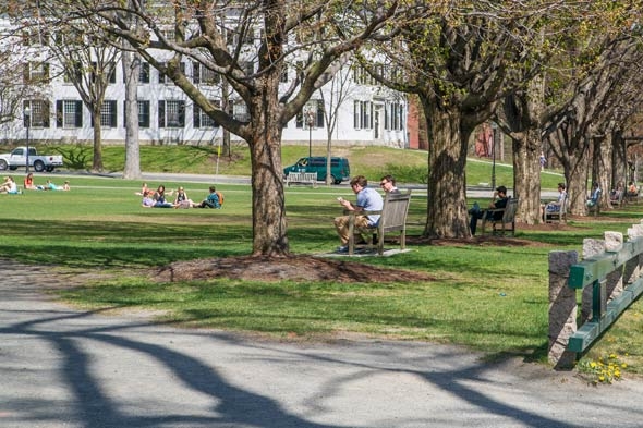 The campus survey portion of the Dartmouth community study is the second of two surveys announced by President Hanlon when he launched his Moving Dartmouth Forward initiative in January. (Photo by Eli Burakian ’00)