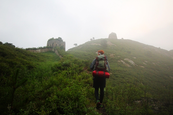 Englehart leaves Jiumenkou village early in the morning