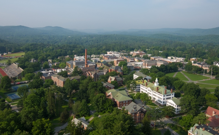 Dartmouth campus from above