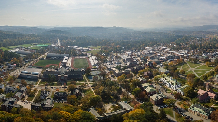 an aerial shot of Dartmouth's athletics facilities