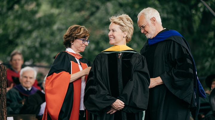 Frances Arnold receiving her honorary degree