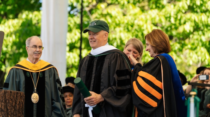 Sandy Alderson receives an honorary degree from Dartmouth