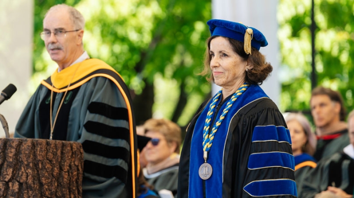 France Cordova receives an honorary degree from Dartmouth