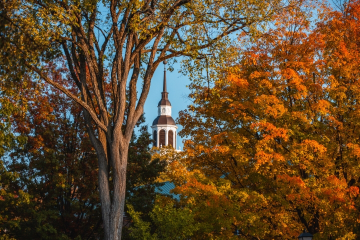 Fall foliage and Baker tower
