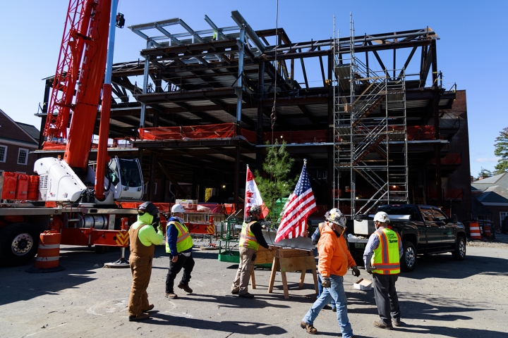 The 55,000-square-foot Irving building at the western end of Tuck Mall will be the most energy-efficient building on campus.