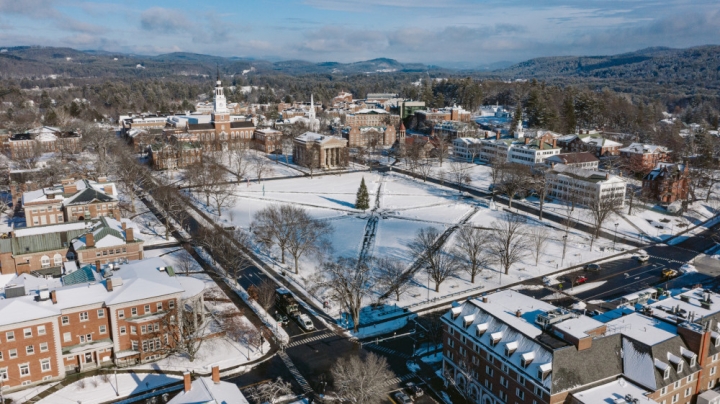 Dartmouth campus from above