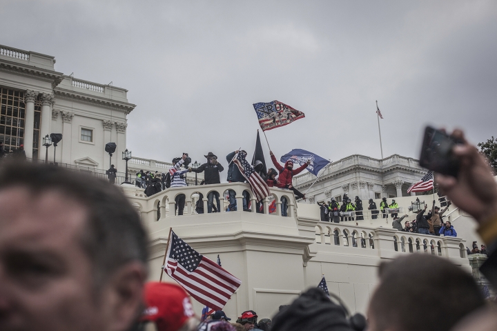 Rioters storm the U.S. Capitol during ratification of the presidential election on Jan. 6.