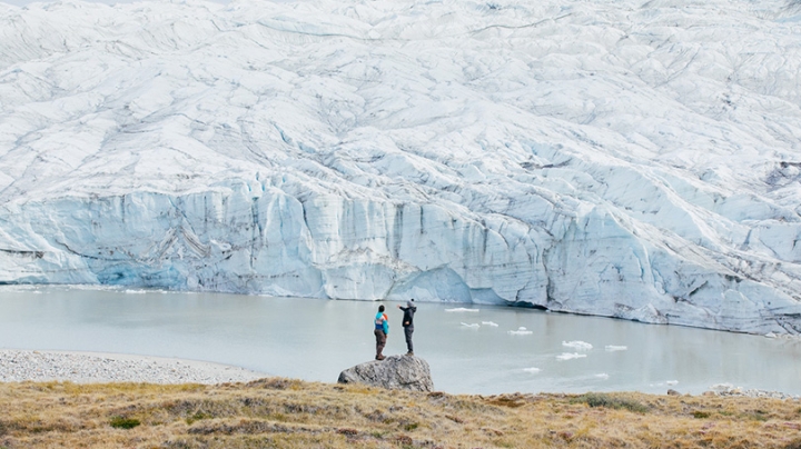 Dartmouth will build on its long-established cold-regions research work, such as this 2018 Institute of Artic Studies expedition to Greenland, in a collaboration among the Irving Institute, Thayer School of Engineering, and the U.S. Army's Cold Regions Re