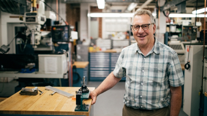 Lee Schuette is operations manager for the machine shop at Thayer School of Engineering.