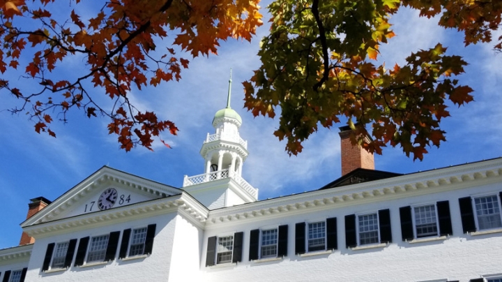 Dartmouth Hall with fall colors