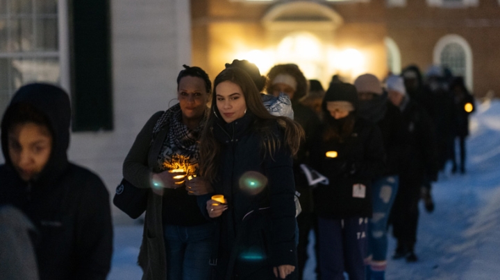 Candlelight march during 2019 MLK celebrations at Dartmouth