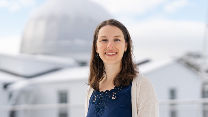 Elisabeth Newton, an assistant professor of physics and astronomy, has led a team that discovered a new exoplanet.