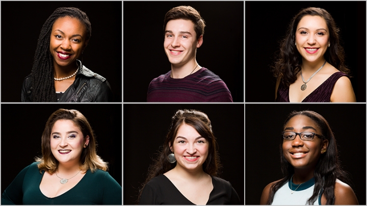 Head shots of the students competing in the Dartmouth Idol finals