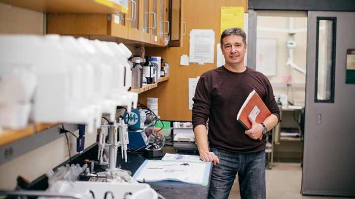 David Bucci in his lab