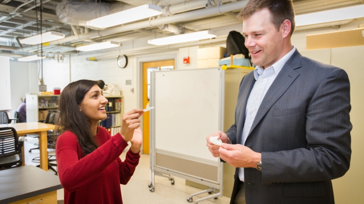 Professor Douglas Van Citters and Nivedita (Nivi) Nagaraj ’16