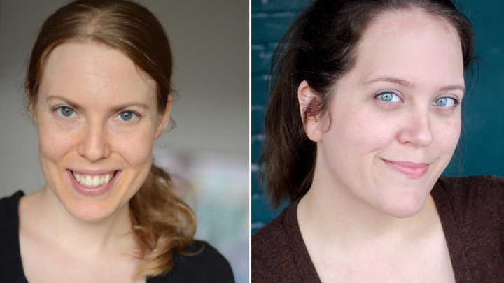 Winners of this year's Neukom Institute speculative fiction playwriting contest are: first-place winner Deborah Yarchun, left, and second-prize winner Elizabeth Keel.