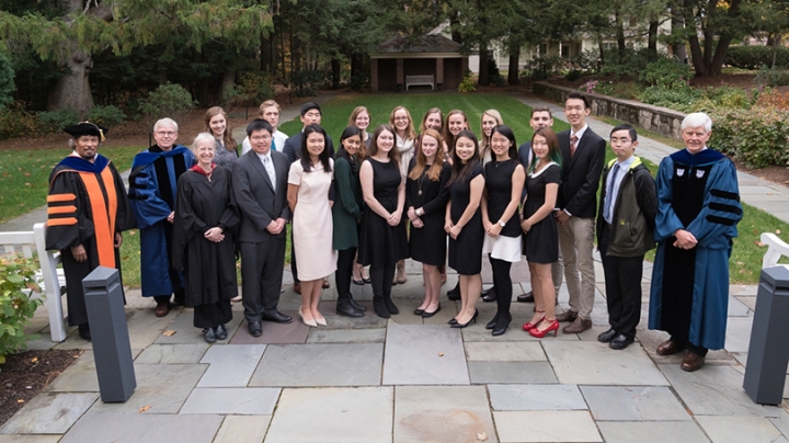 members of the Class of 2017 inducted to Phi Beta Kappa