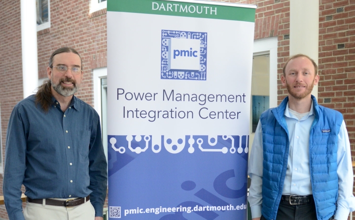 Professors Charles Sullivan, left, and Jason Stauth are leading the partnership with electrical tech companies.