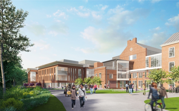 The Magnuson Center for Entrepreneurship will be part of the new Center for Engineering and Computer Science building under construction on the west end of campus.