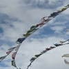 Flags waving in the winds of Nepal