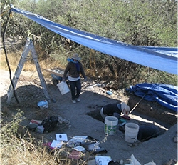 Excavation of Aztec altar