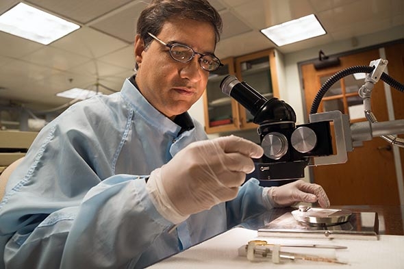 Professor Mukul Sharma in the lab.