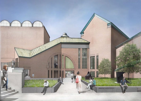 Artist rendering of the south façade of expanded Hood Museum of Art.